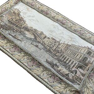 Venice Italian Tapestry Wall Hanging or Table Runner Made in Italy 20x37"